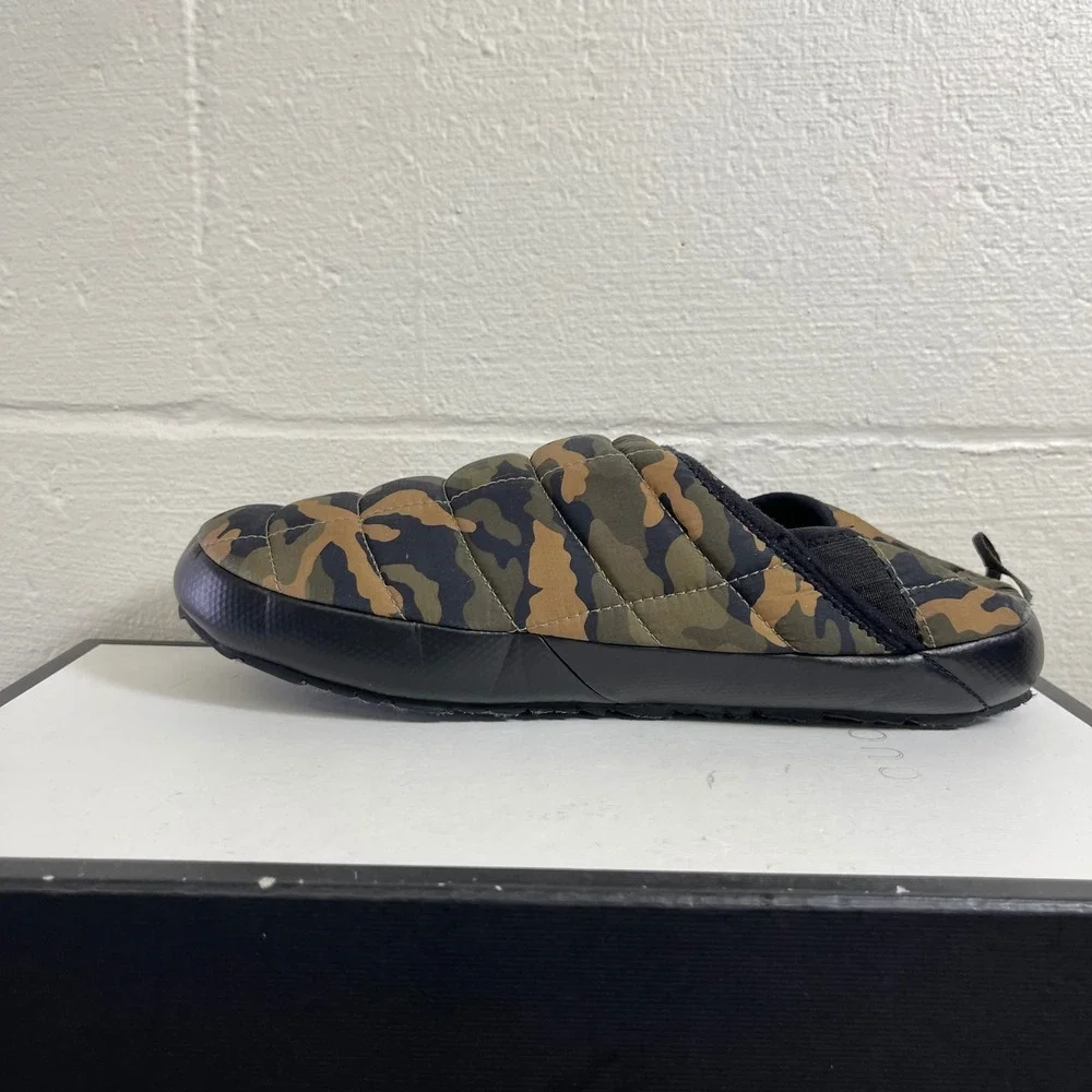 The North Face Thermoball Traction Mule V Camo Green Slippers Slip On Men's 10
